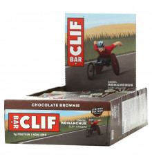Clif Bar, Энергетический батончик, Шоколадный брауни, 12 батончиков, 2,40 унц. (68 г) каждый