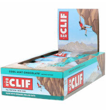 Clif Bar, Энергетические батончики с освежающим вкусом мятного шоколада, 12 шт. по  75г каждый