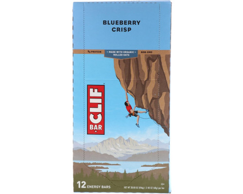 Clif Bar, Energy Bar, Blueberry Crisp, 12 Bars, 2.40 oz (68 g) Each Clif Bar, Energy Bar, Blueberry Crisp, 12 Bars, 2.40 oz (68 g) Each