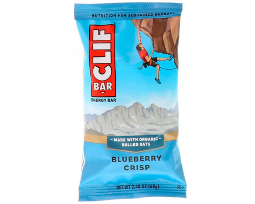 Clif Bar, Energy Bar, Blueberry Crisp, 12 Bars, 2.40 oz (68 g) Each Clif Bar, Energy Bar, Blueberry Crisp, 12 Bars, 2.40 oz (68 g) Each