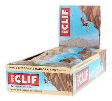Clif Bar, Энергетический батончик с белым шоколадом и орехом макадамия, 12 батончиков, по 68 г (2,40 унции) каждый