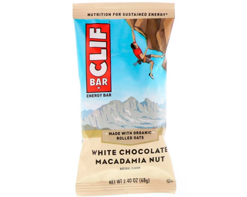 Clif Bar, Энергетический батончик с белым шоколадом и орехом макадамия, 12 батончиков, по 68 г (2,40 унции) каждый Clif Bar, Энергетический батончик с белым шоколадом и орехом макадамия, 12 батончиков, по 68 г (2,40 унции) каждый