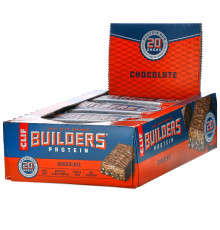 Clif Bar, Протеиновый батончик от Builder, шоколадный, 12 батончиков, по 2,40 унции (68 гр) каждый