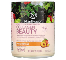 PlantFusion, Комплекс с растительными пептидами, Collagen Beauty, персик и манго, 180 г