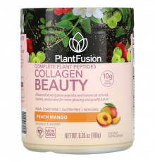 PlantFusion, Комплекс с растительными пептидами, Collagen Beauty, персик и манго, 180 г