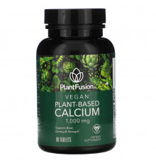 PlantFusion, Vegan Planet-Based Calcium, 1,000 mg, 90 Tablets
