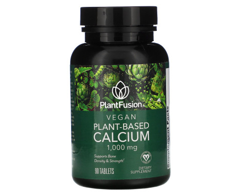 PlantFusion, Vegan Planet-Based Calcium, 1,000 mg, 90 Tablets PlantFusion, Vegan Planet-Based Calcium, 1,000 mg, 90 Tablets