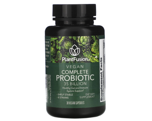 PlantFusion, Vegan Complete Probiotic, 35 Billion CFU, 30 Vegan Capsules PlantFusion, Vegan Complete Probiotic, 35 Billion CFU, 30 Vegan Capsules