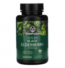 PlantFusion, Vegan Black Elderberry, 1,150 mg, 60 Vegan Capsules
