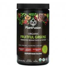 Суперфуды PlantFusion, Органическая плодовая зелень, 240 г (8,46 унции)