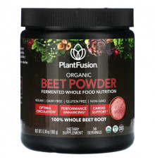 Овощи PlantFusion, Органический свекольный порошок, 180 г (6,43 унции)