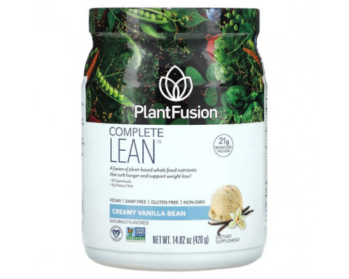 Аминокислоты PlantFusion, Complete Lean, сливочные стручки ванили, 420 г (14,82 унции) Аминокислоты PlantFusion, Complete Lean, сливочные стручки ванили, 420 г (14,82 унции)