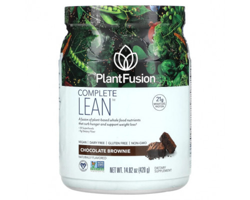 Аминокислоты PlantFusion, Complete Lean, шоколадный брауни, 420 г (14,82 унции) Аминокислоты PlantFusion, Complete Lean, шоколадный брауни, 420 г (14,82 унции)