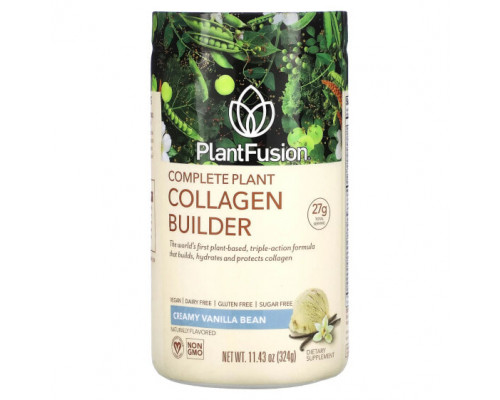 Коллаген PlantFusion, комплексная добавка с растительным коллагеном, со вкусом ванили, 324 г (11,43 жидк. унции)