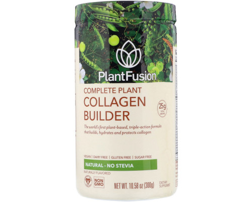 PlantFusion, Complete Plant Collagen Builder, Natural - No Stevia, 10.58 oz (300 g) PlantFusion, Complete Plant Collagen Builder, Natural - No Stevia, 10.58 oz (300 g)