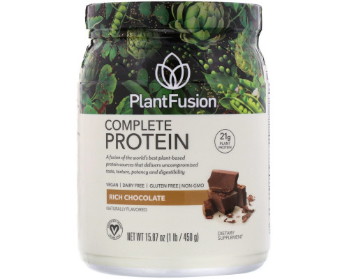 PlantFusion, Complete Protein, Rich Chocolate, 1 lb (450 g) PlantFusion, Complete Protein, Rich Chocolate, 1 lb (450 g)