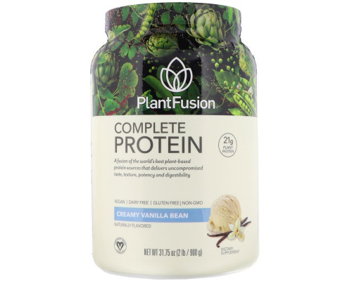 PlantFusion, Протеин чисто растительного происхождения, ванильные зерна, 908 г PlantFusion, Протеин чисто растительного происхождения, ванильные зерна, 908 г