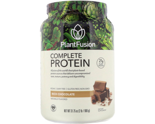 PlantFusion, Complete Plant Protein, Шоколад, 2 фунта (908 г) PlantFusion, Complete Plant Protein, Шоколад, 2 фунта (908 г)