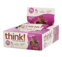 ThinkThin, Протеиновый батончик, шоколадная помадка, 10 батончиков, 60 г (1,1 унция) каждый