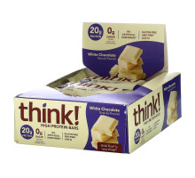ThinkThin, Высокопротеиновый батончик, белый шоколад, 10 батончиков, 2,1 унции (60 г) каждый
