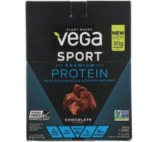 Vega, Спортивная Смесь Для Белковых Напитков, Шоколадный Вкус, 12 Пакетиков, 1.6 унции (44 г) Каждый