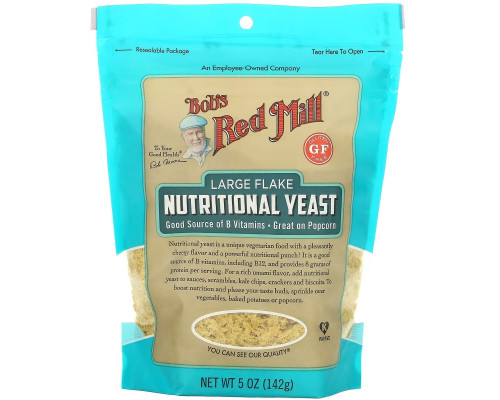 Bob's Red Mill, Large Flake Nutritional Yeast, Gluten Free, 5 oz (142 g) Bob's Red Mill, Large Flake Nutritional Yeast, Gluten Free, 5 oz (142 g)