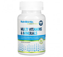Витаминно-минеральные комплексы NutriBiotic, Essentials, мультивитамины и минералы, 90 капсул без глютена