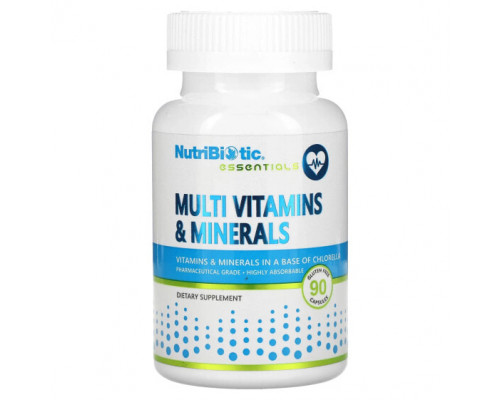 Витаминно-минеральные комплексы NutriBiotic, Essentials, мультивитамины и минералы, 90 капсул без глютена Витаминно-минеральные комплексы NutriBiotic, Essentials, мультивитамины и минералы, 90 капсул без глютена