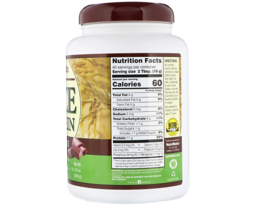 NutriBiotic, Рисовый белок с шоколадом, 1 фунт и 6.9 унций (650 г) NutriBiotic, Рисовый белок с шоколадом, 1 фунт и 6.9 унций (650 г)