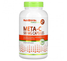 Витамин C NutriBiotic, Immunity, Meta-C, 500 мг, 250 капсул без глютена