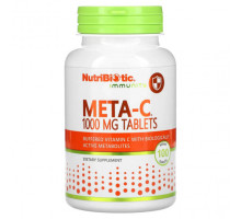 Витамин C NutriBiotic, Immunity, Meta-C, 1000 мг, 100 веганских таблеток