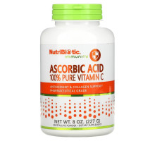 NutriBiotic, Аскорбиновая Кислота, 100% Чистый Витамин C Кристаллический Порошок, 8 унции (227 г)