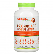 NutriBiotic, Аскорбиновая кислота, кристаллический порошок, 16 унций (454 г)
