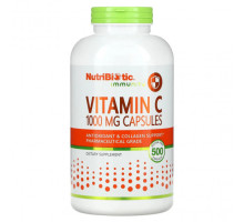 Витамин C NutriBiotic, Витамин C, 1000 мг, 500 капсул