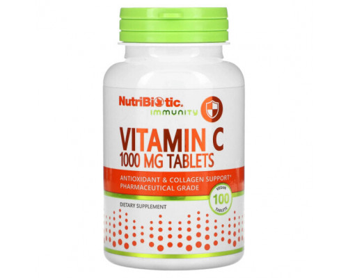 От гриппа и простуды NutriBiotic, Immunity, витамин C, 1000 мг, 100 веганских таблеток От гриппа и простуды NutriBiotic, Immunity, витамин C, 1000 мг, 100 веганских таблеток