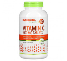 От гриппа и простуды NutriBiotic, Immunity, витамин C, 1000 мг, 250 веганских таблеток