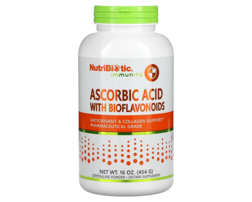 NutriBiotic Аскорбиновая кислота с антиоксидантными биофлавоноидами кристаллический порошок 16 унций (454 г) NutriBiotic Аскорбиновая кислота с антиоксидантными биофлавоноидами кристаллический порошок 16 унций (454 г)