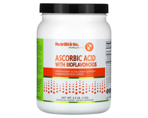 От гриппа и простуды NutriBiotic, Immunity, аскорбиновая кислота с биофлавоноидами, 1 кг (2,2 фунта) От гриппа и простуды NutriBiotic, Immunity, аскорбиновая кислота с биофлавоноидами, 1 кг (2,2 фунта)