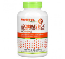 Витамин C NutriBiotic, Immunity, аскорбат Bio-C, витамин C с биофлавоноидами и минералами, 227 г (8 унций)