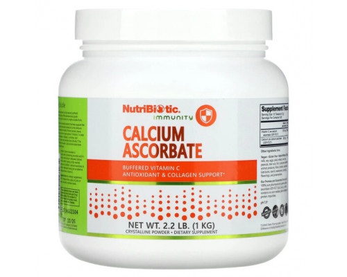 Кальций NutriBiotic, Иммунитет, аскорбат кальция, 1 кг (2,2 фунта) Кальций NutriBiotic, Иммунитет, аскорбат кальция, 1 кг (2,2 фунта)