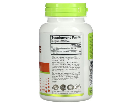 NutriBiotic, Immunity, Sodium Ascorbate, 100 Vegan Capsules NutriBiotic, Immunity, Sodium Ascorbate, 100 Vegan Capsules