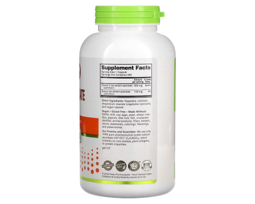 NutriBiotic, Immunity, Sodium Ascorbate, 250 Vegan Capsules NutriBiotic, Immunity, Sodium Ascorbate, 250 Vegan Capsules