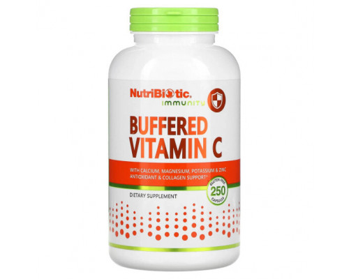 Витамин C NutriBiotic, Immunity, буферизованный витамин C, 250 капсул без глютена Витамин C NutriBiotic, Immunity, буферизованный витамин C, 250 капсул без глютена