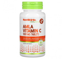 БАДы для укрепления иммунитета NutriBiotic, Immunity, витамин C амла, 1000 мг, 30 веганских таблеток