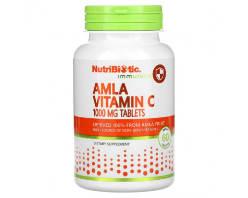 БАДы для укрепления иммунитета NutriBiotic, Immunity, витамин C амла, 1000 мг, 60 веганских таблеток БАДы для укрепления иммунитета NutriBiotic, Immunity, витамин C амла, 1000 мг, 60 веганских таблеток