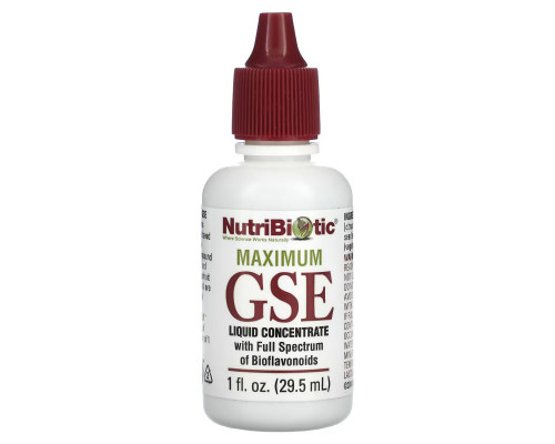 NutriBiotic, Максимум GSE, Жидкий Концентрат, Экстракт семян грейпфрута, 1 жидких унции (29.5 мл) NutriBiotic, Максимум GSE, Жидкий Концентрат, Экстракт семян грейпфрута, 1 жидких унции (29.5 мл)