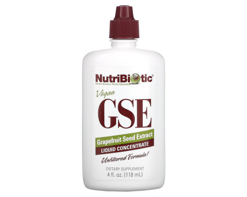 NutriBiotic GSE экстракт зерен грейпфрута жидкий концентрат 4 жидких унций (118 мл) NutriBiotic GSE экстракт зерен грейпфрута жидкий концентрат 4 жидких унций (118 мл)