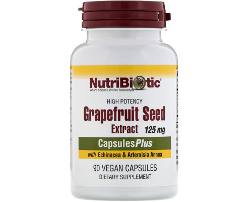 NutriBiotic Экстракт Семян Грейпфрута с Эхинацеей и Полынью 90 капсул NutriBiotic Экстракт Семян Грейпфрута с Эхинацеей и Полынью 90 капсул