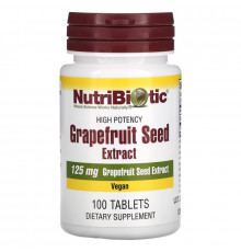 NutriBiotic Семена грейпфрута экстракт 125 мг 100 таблеток
