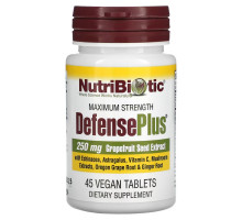 NutriBiotic DefensePlus Максимальная сила 250 мг 45 вегетарианских таблеток